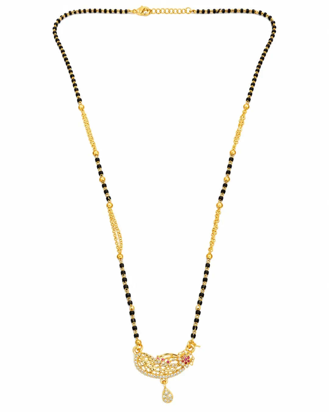 GOLD FLORAL CURVE MANGALSUTRA