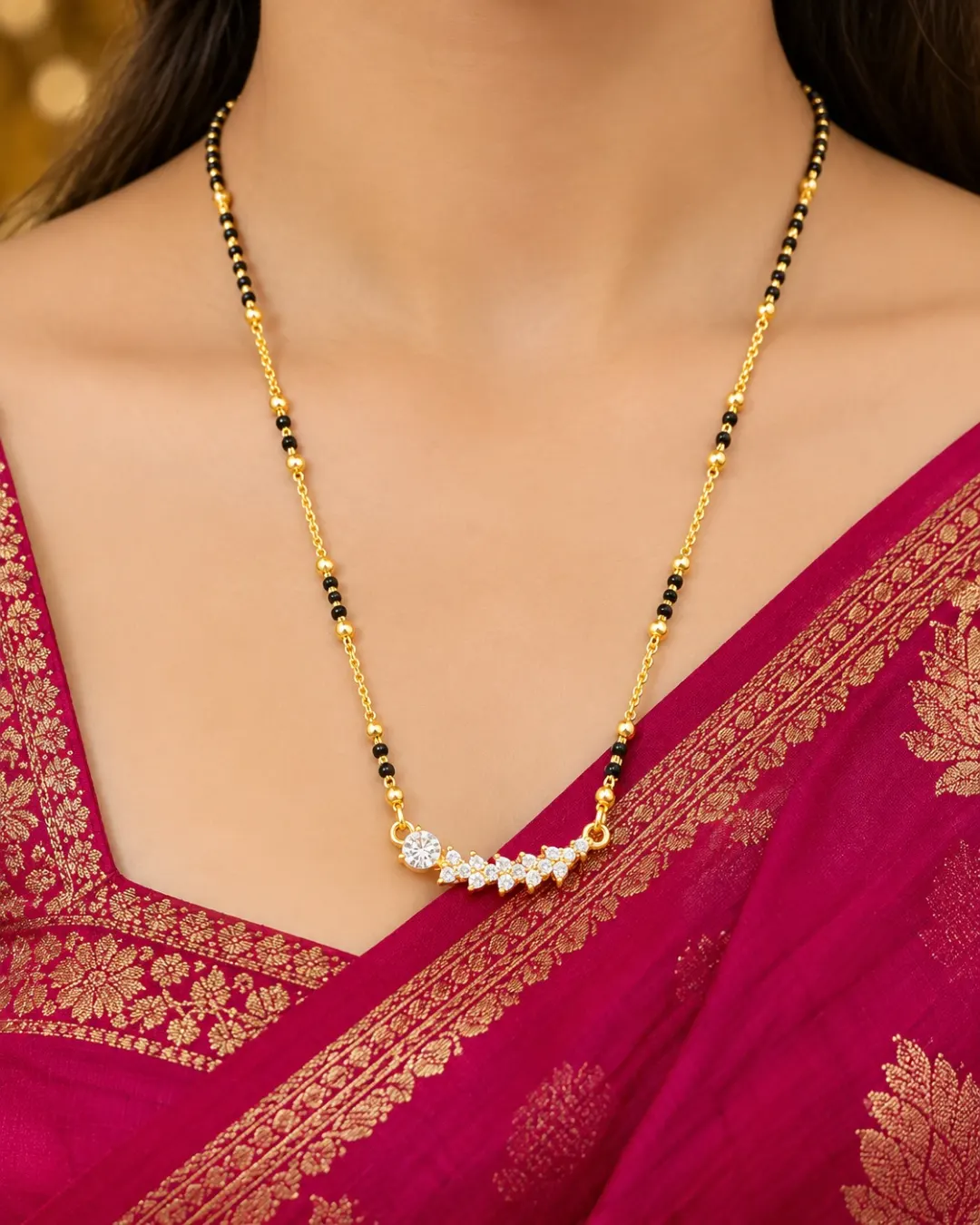 GOLDEN CRYSTAL MANGALSUTRA