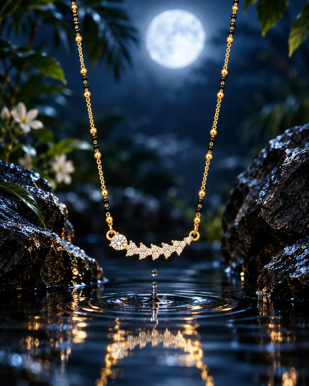 GOLDEN CRYSTAL MANGALSUTRA