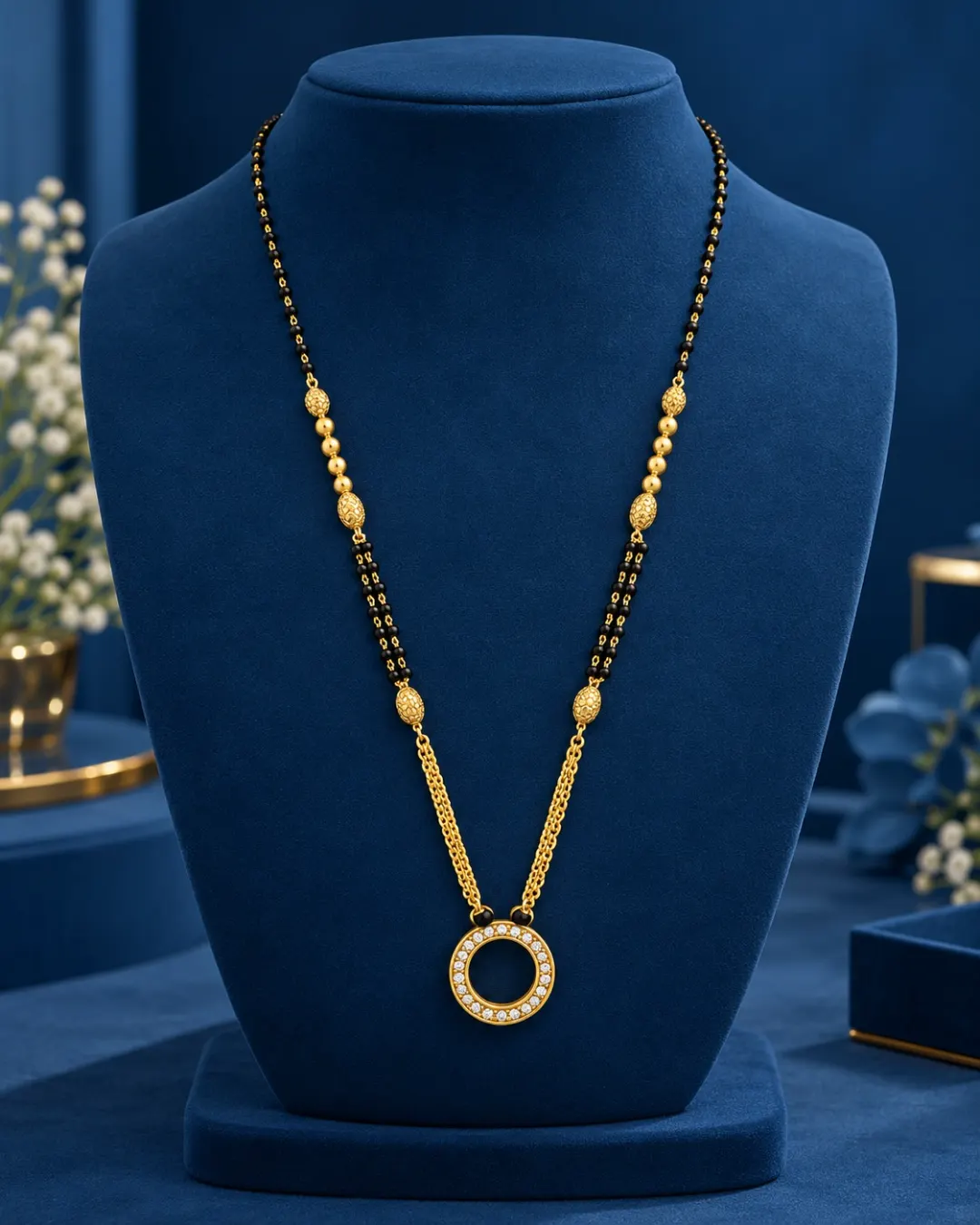 GOLDEN CIRCLE PENDANT MANGALSUTRA