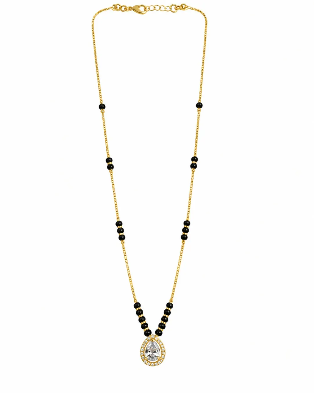 GOLDEN TEARDROP CRYSTAL MANGALSUTRA