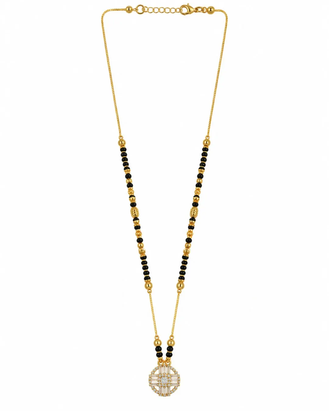 GOLDEN GEOMETRIC PENDANT MANGALSUTRA