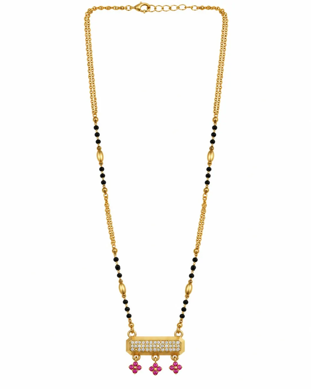 GOLDEN FLORAL CHARM MANGALSUTRA