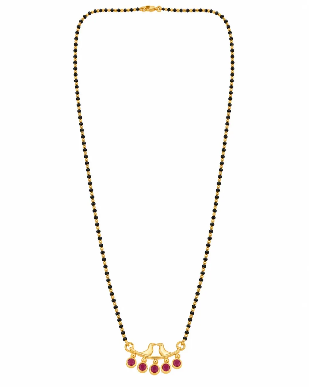 ELEGANT TWO SPARROW SHAPED PENDANT MANGALSUTRA