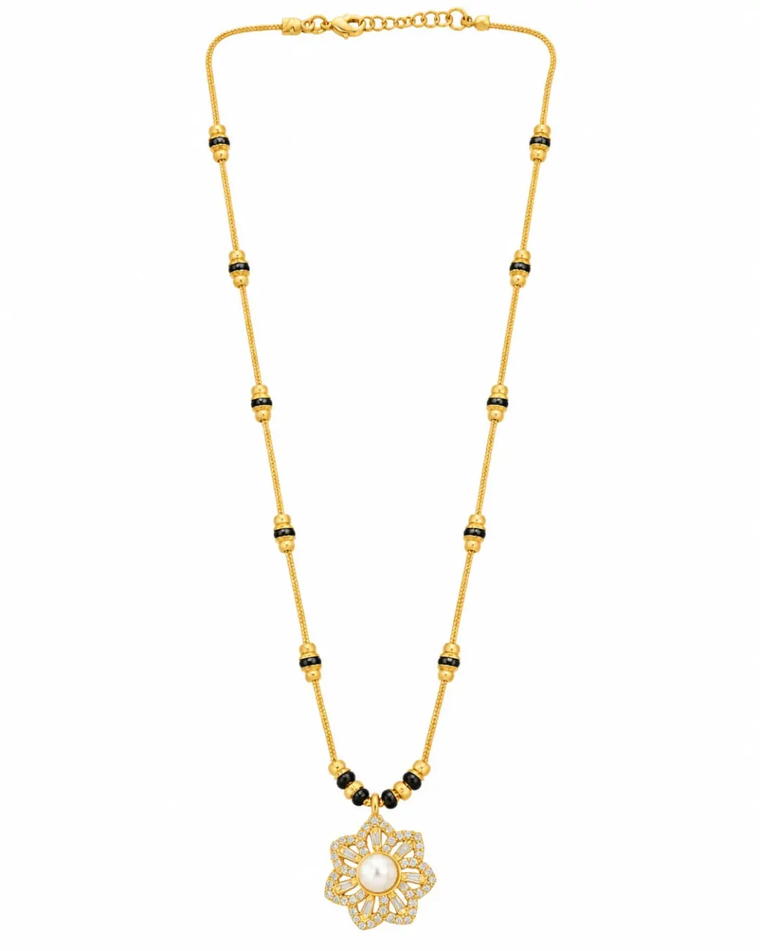 PEARL FLORAL GOLD MANGALSUTRA