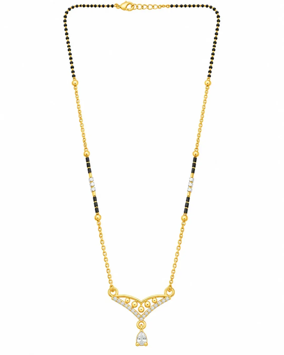 ELEGANT V-SHAPED GOLD MANGALSUTRA