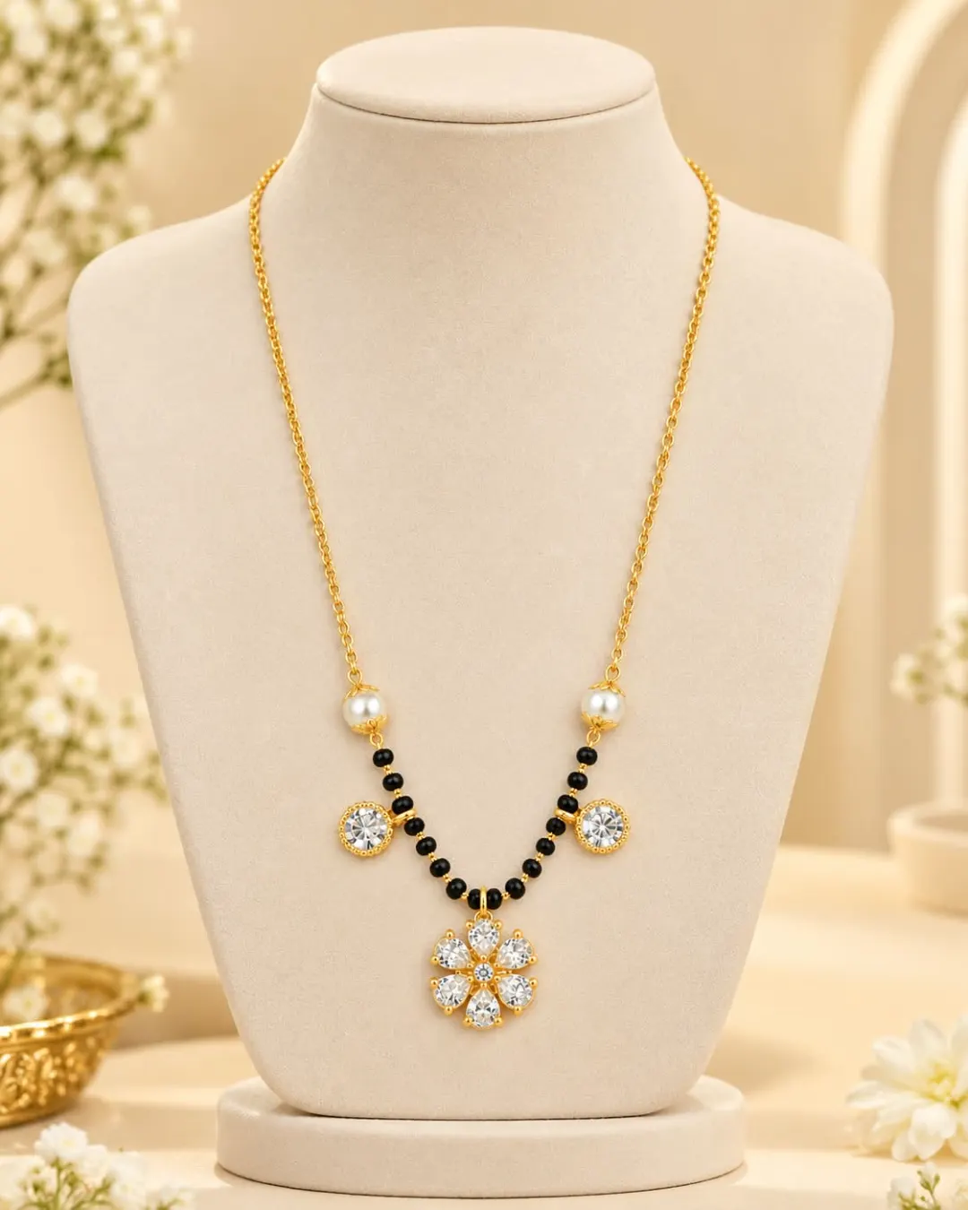 SPARKLING FLORAL GOLD MANGALSUTRA