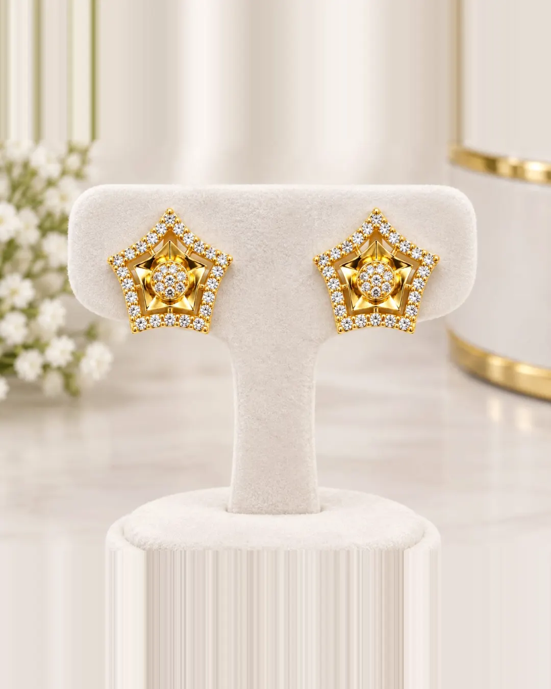 CELESTIAL STAR SPARKLE STUD EARRINGS