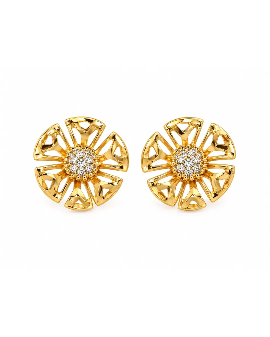 CELESTIAL BLOOM CRYSTAL STUD EARRINGS