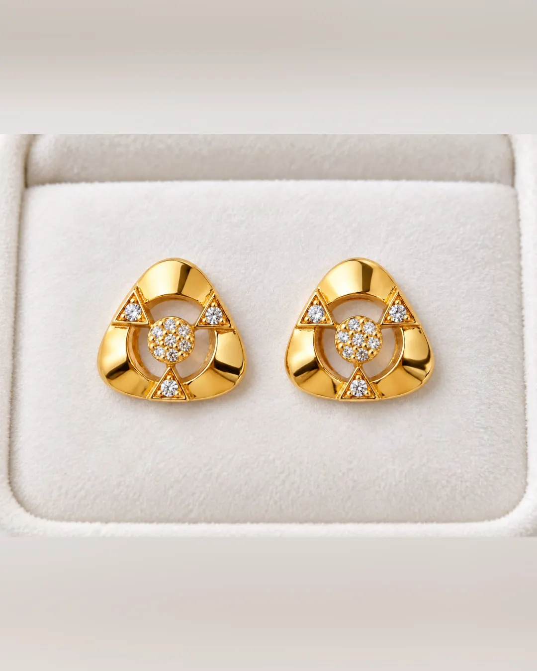 ROYAL RADIANCE GEOMETRIC STUD EARRINGS