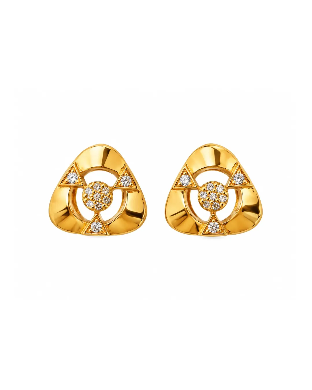 ROYAL RADIANCE GEOMETRIC STUD EARRINGS
