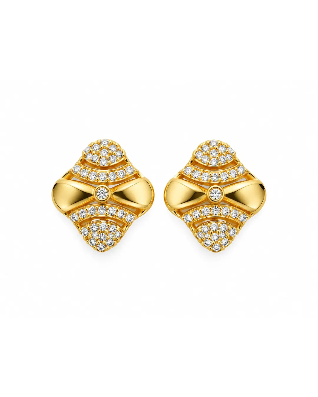 ROYAL GOLDEN SPARKLE STUD EARRINGS
