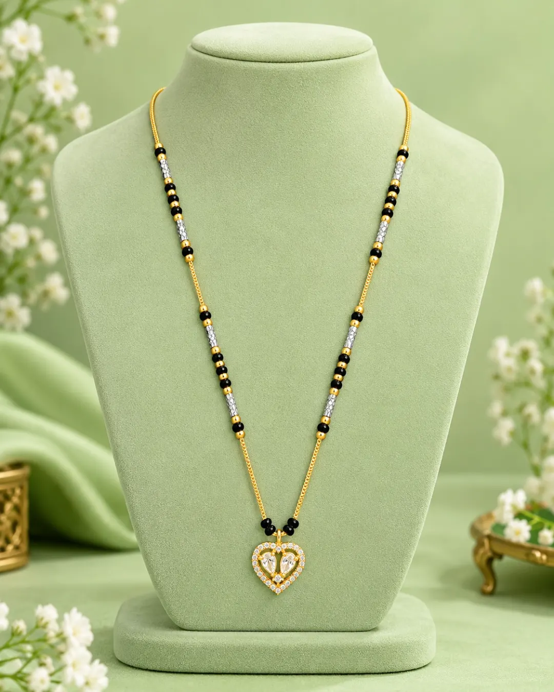 HEART SHAPED PENDANT MANGALSUTRA