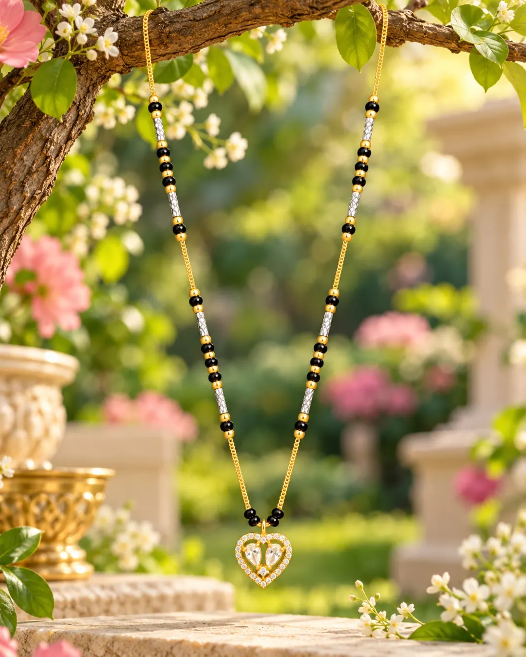 HEART SHAPED PENDANT MANGALSUTRA
