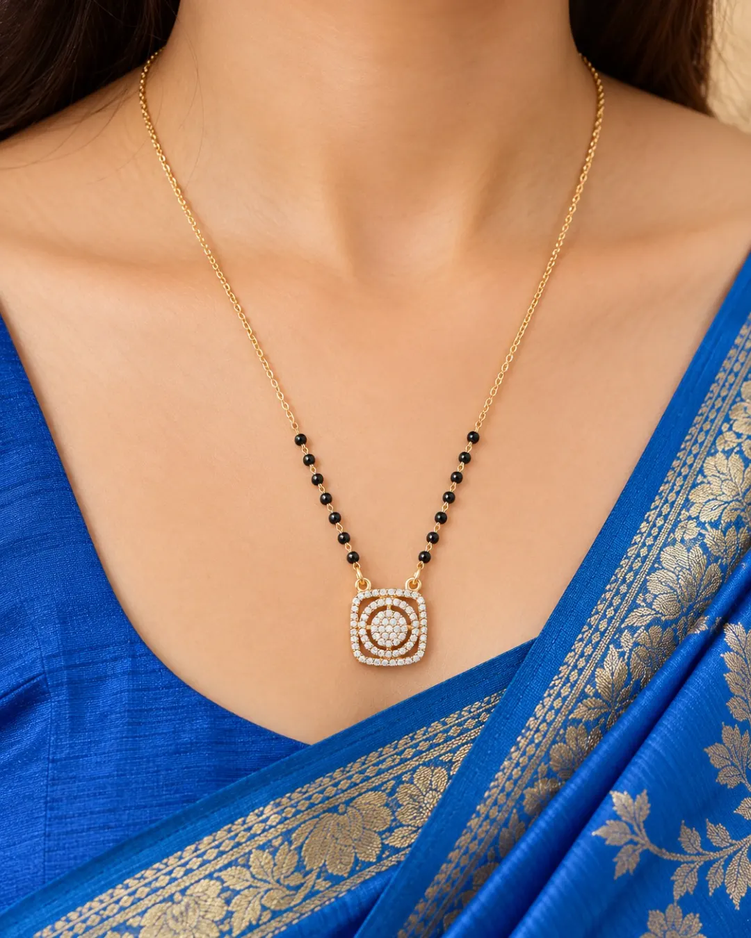 ROSE GOLD SPIRAL CRYSTAL MANGALSUTRA