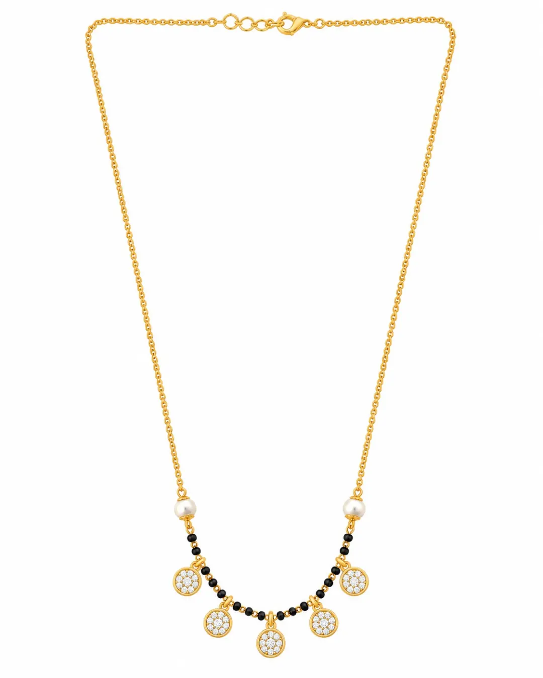 CRYSTAL CHARM PEARL MANGALSUTRA
