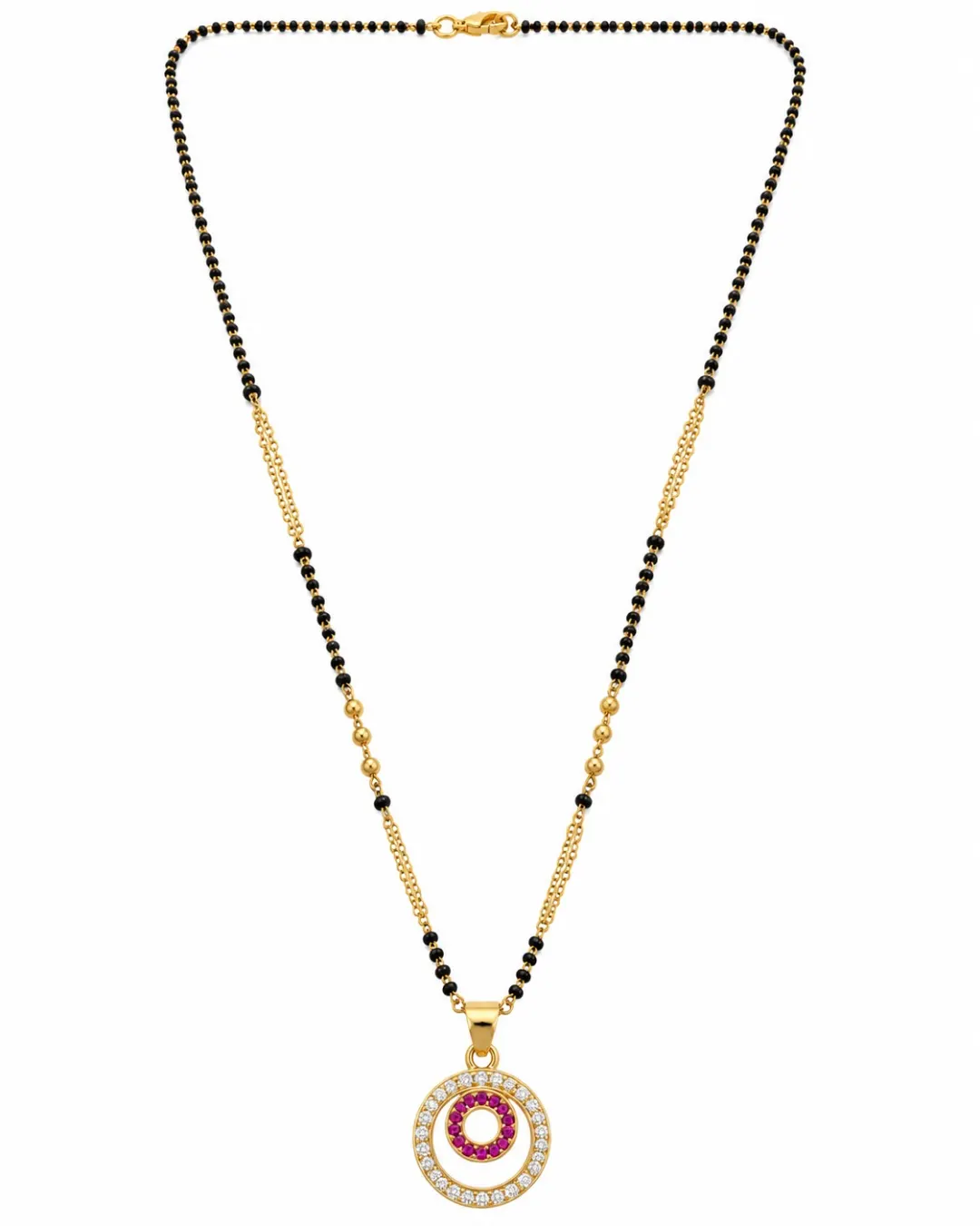 RUBY CIRCLE CRYSTAL MANGALSUTRA