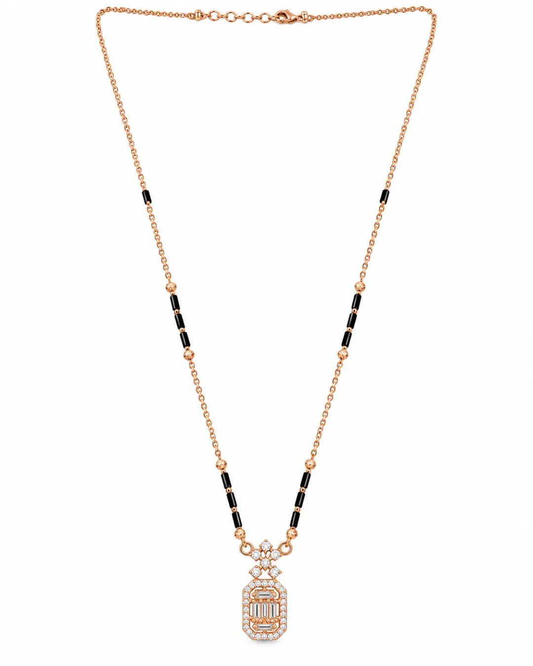 ROSE GOLD FLORAL CRYSTAL DROP MANGALSUTRA