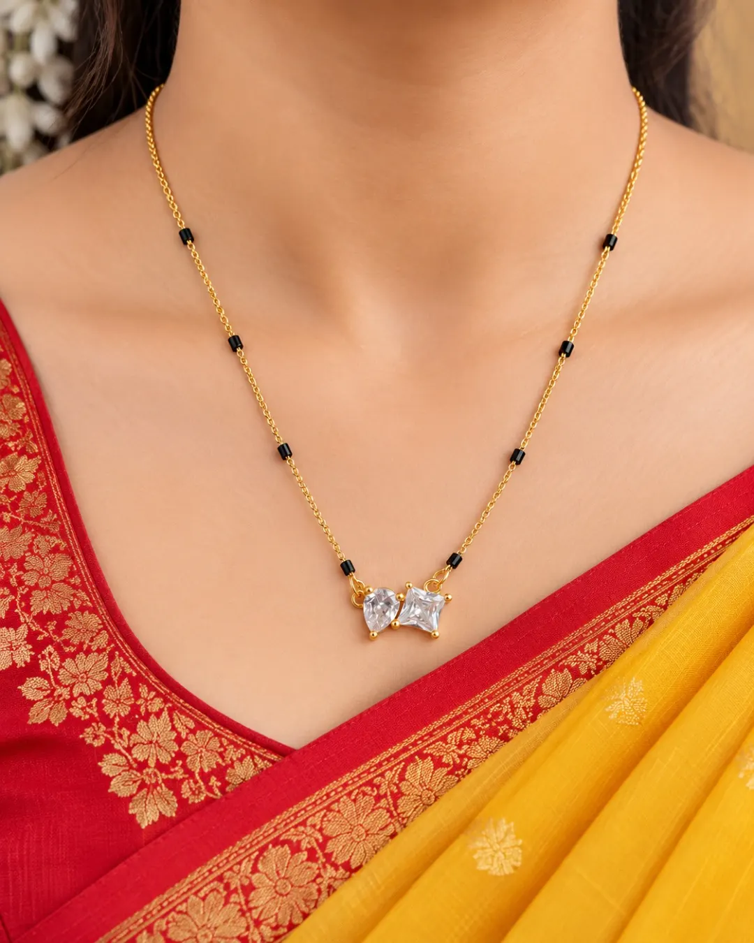 DUAL SPARKLE CRYSTAL MANGALSUTRA