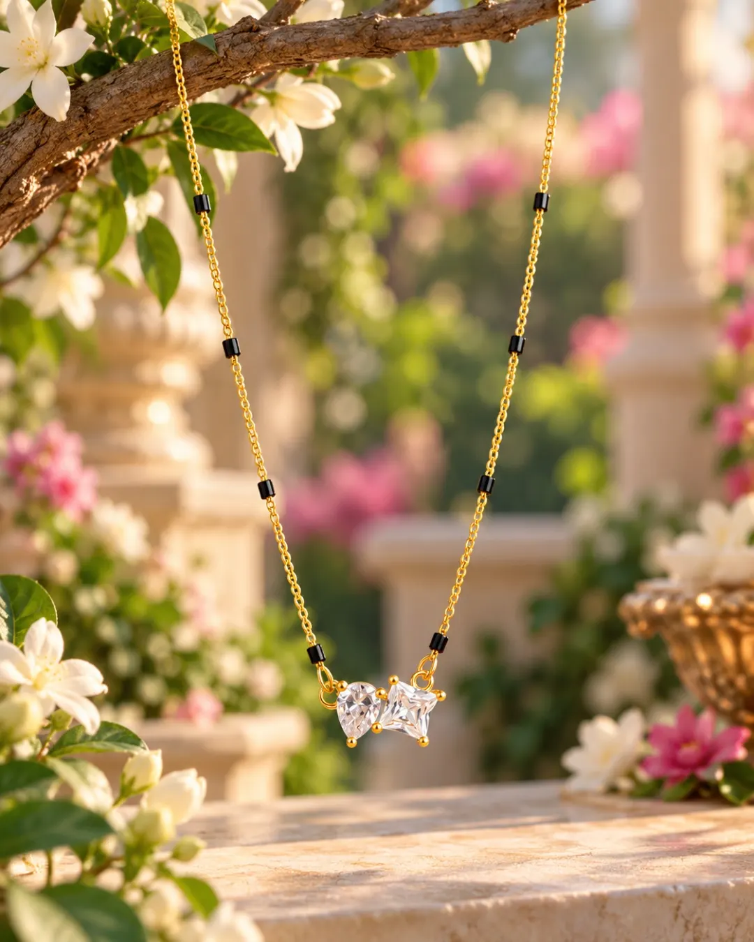 DUAL SPARKLE CRYSTAL MANGALSUTRA