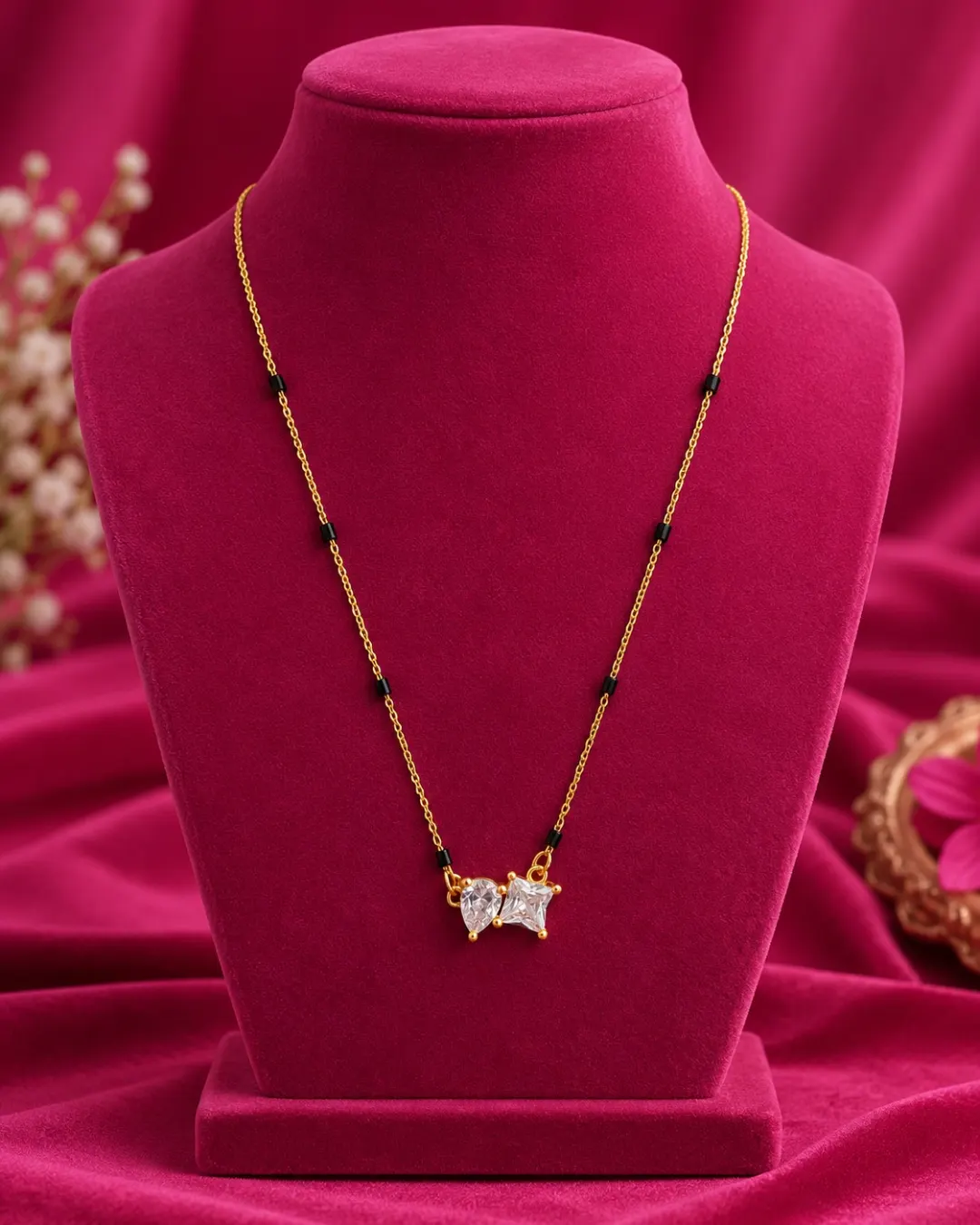 DUAL SPARKLE CRYSTAL MANGALSUTRA
