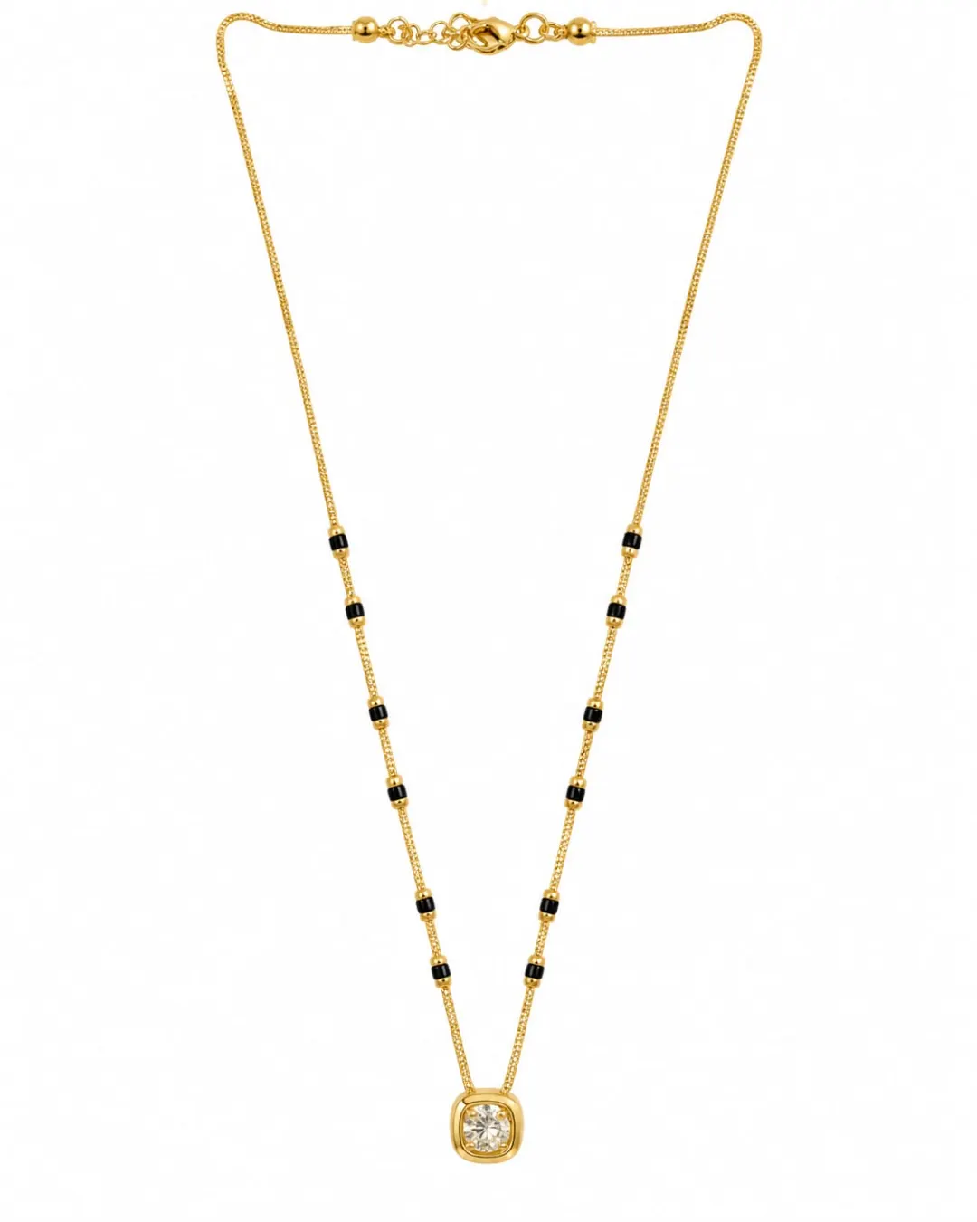 ROSE GOLD SQUARE SOLITAIRE MANGALSUTRA