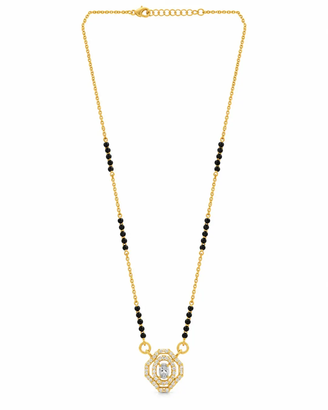 GOLDEN SPIRAL CRYSTAL MANGALSUTRA