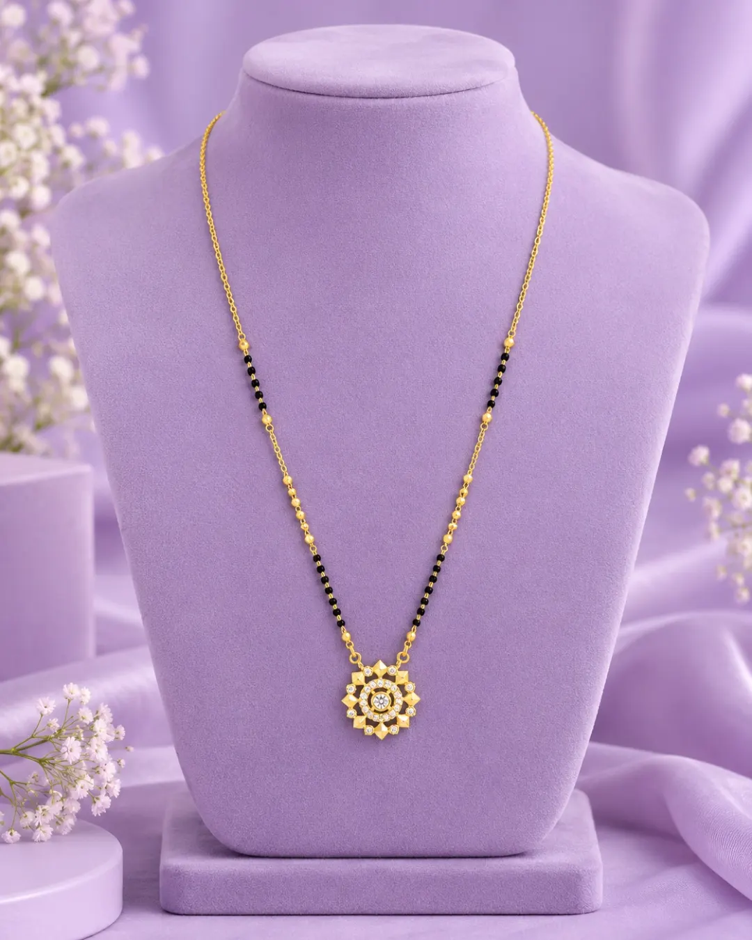 TRADITIONAL FLORAL DESIGN MANGALSUTRA