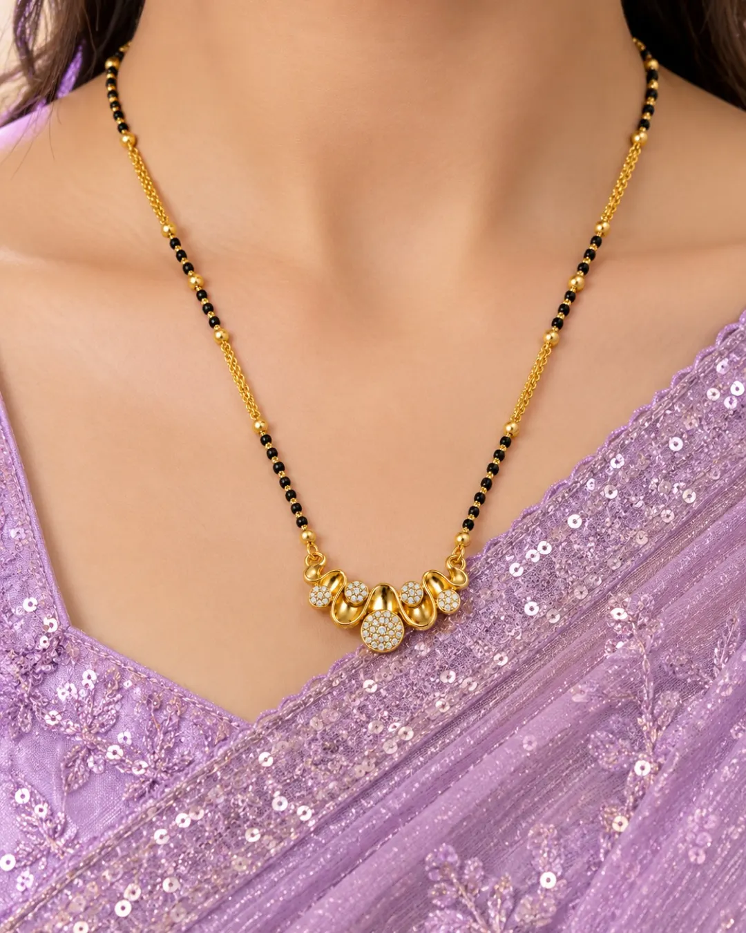 GOLD PLATED DESIGNER PENDANT MANGALSUTRA
