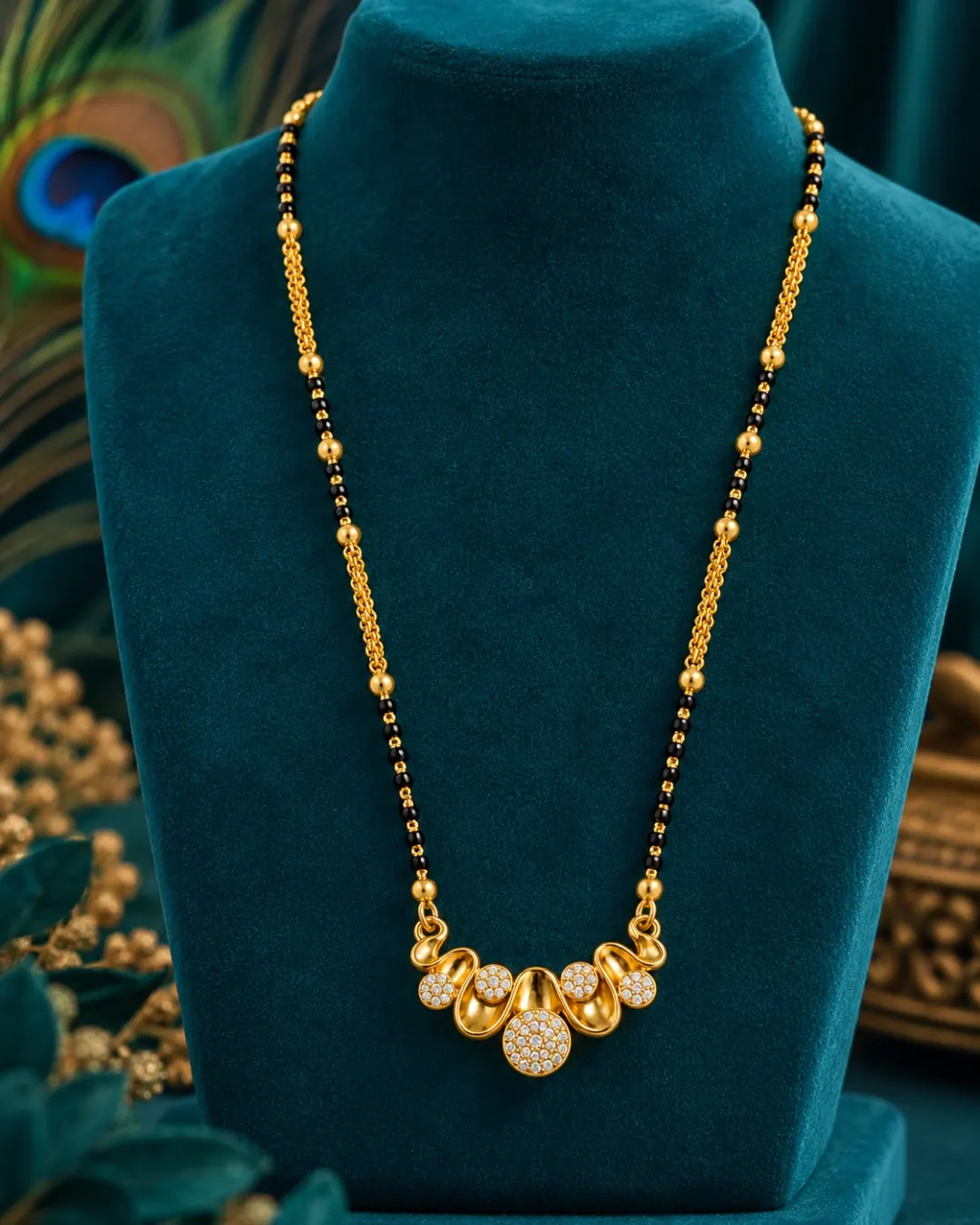 GOLD PLATED DESIGNER PENDANT MANGALSUTRA