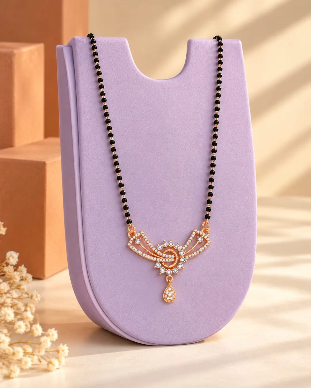 ROYAL SWIRL ROSE GOLD MANGALSUTRA