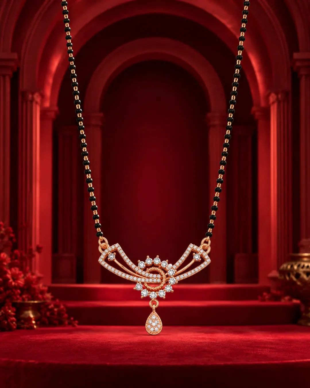 ROYAL SWIRL ROSE GOLD MANGALSUTRA