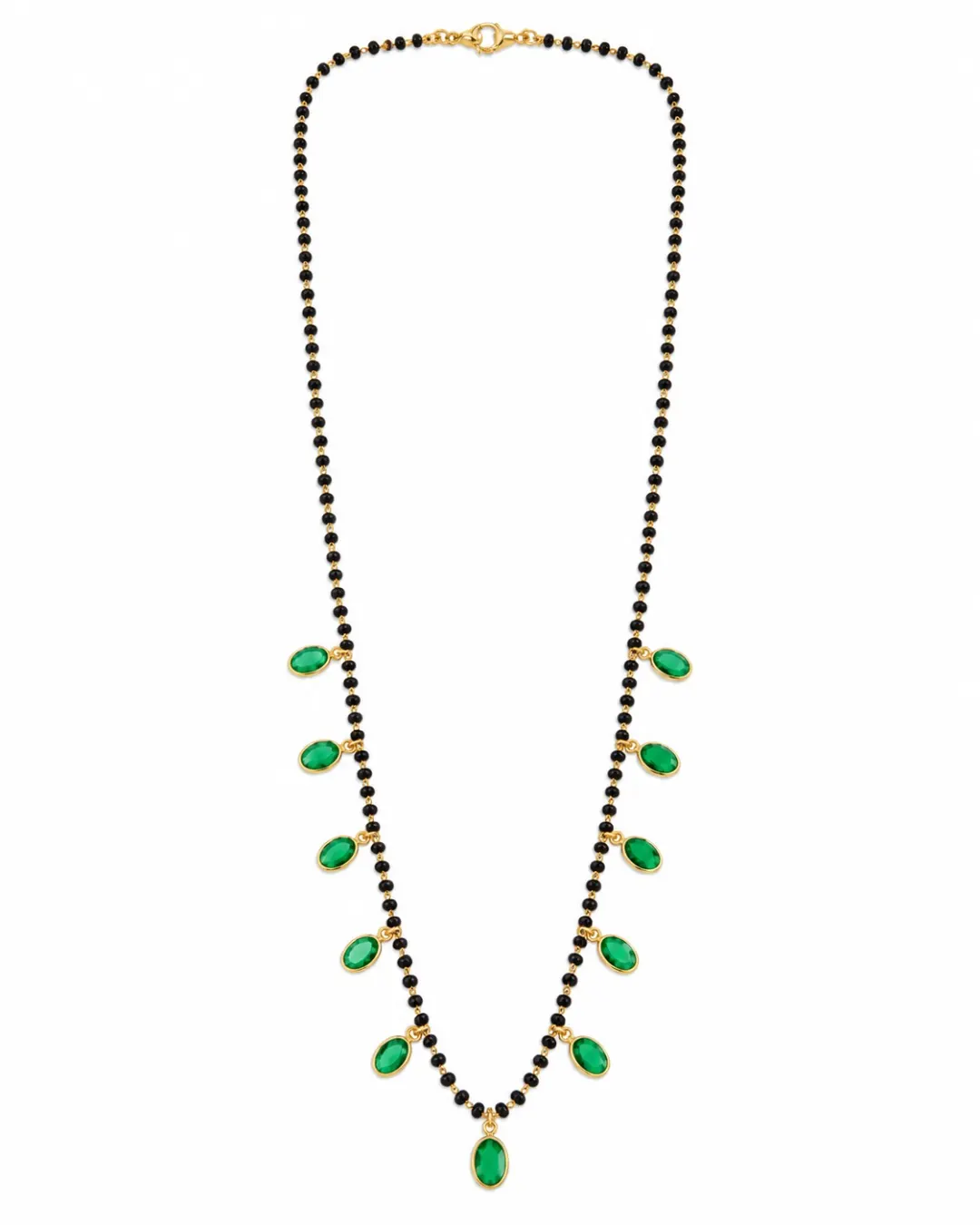EMERALD GRACE BLACK BEAD MANGALSUTRA