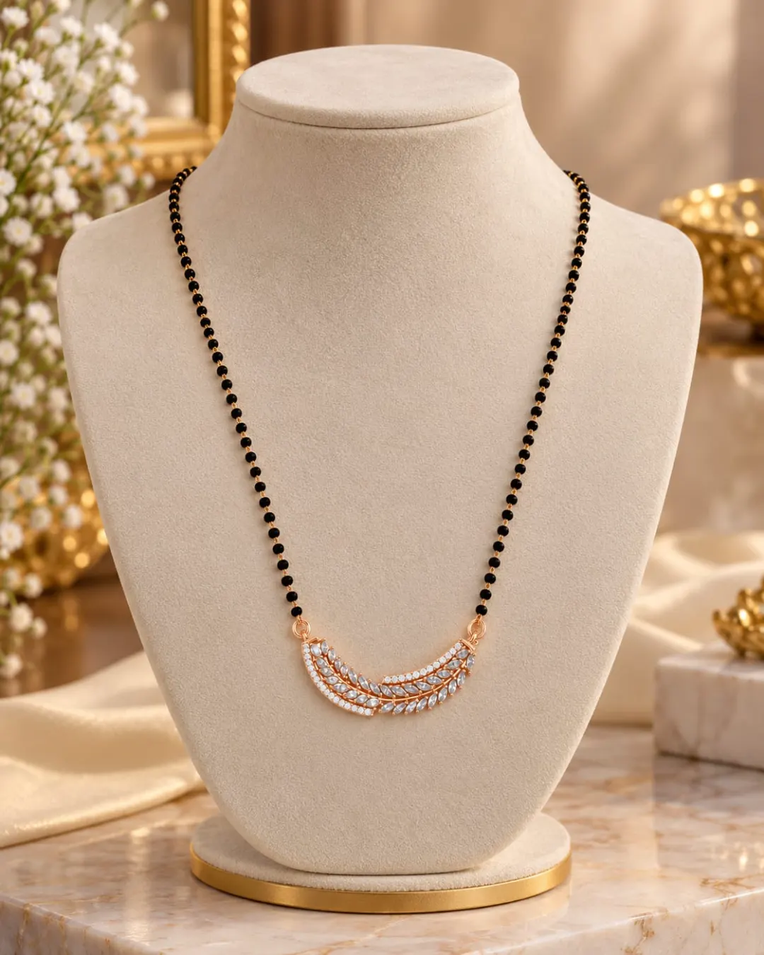 ROYAL CRYSTAL CRESCENT MANGALSUTRA