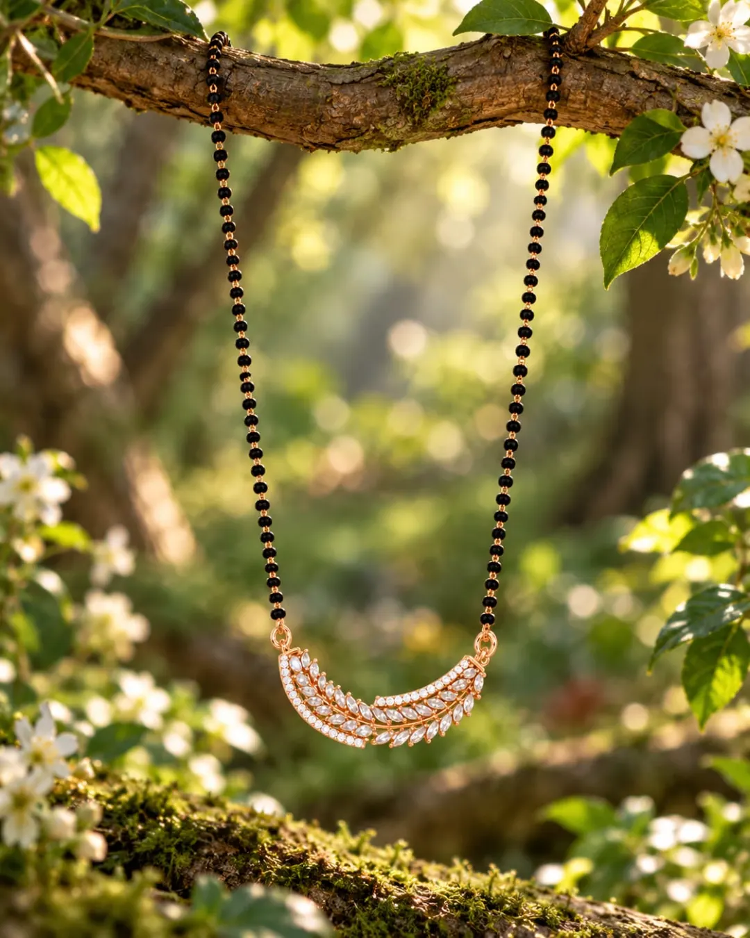 ROYAL CRYSTAL CRESCENT MANGALSUTRA