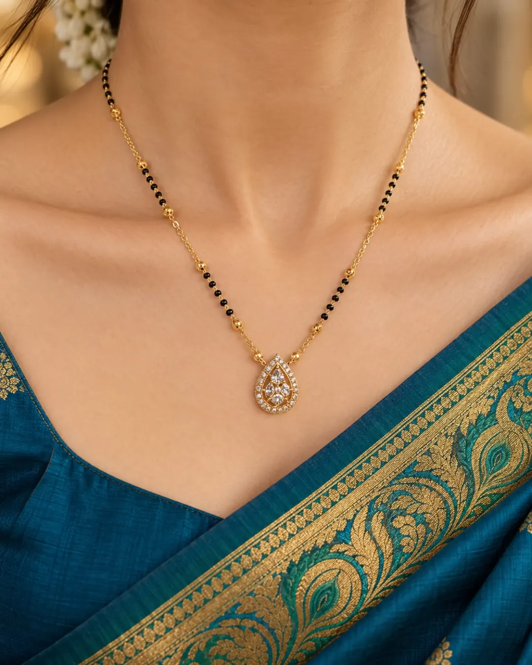 ROYAL TEARDROP SPARKLE MANGALSUTRA