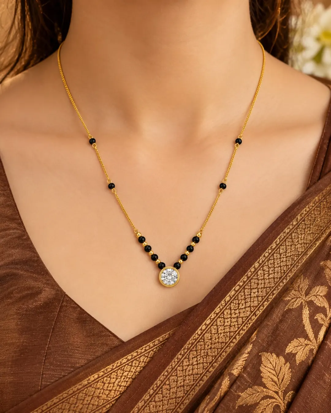 CLASSIC SOLITAIRE CHARM MANGALSUTRA