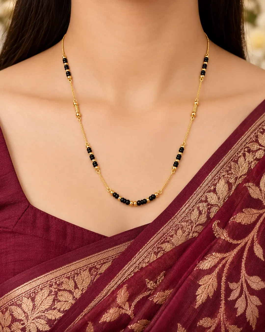 CLASSIC MINIMAL BLACK BEAD MANGALSUTRA