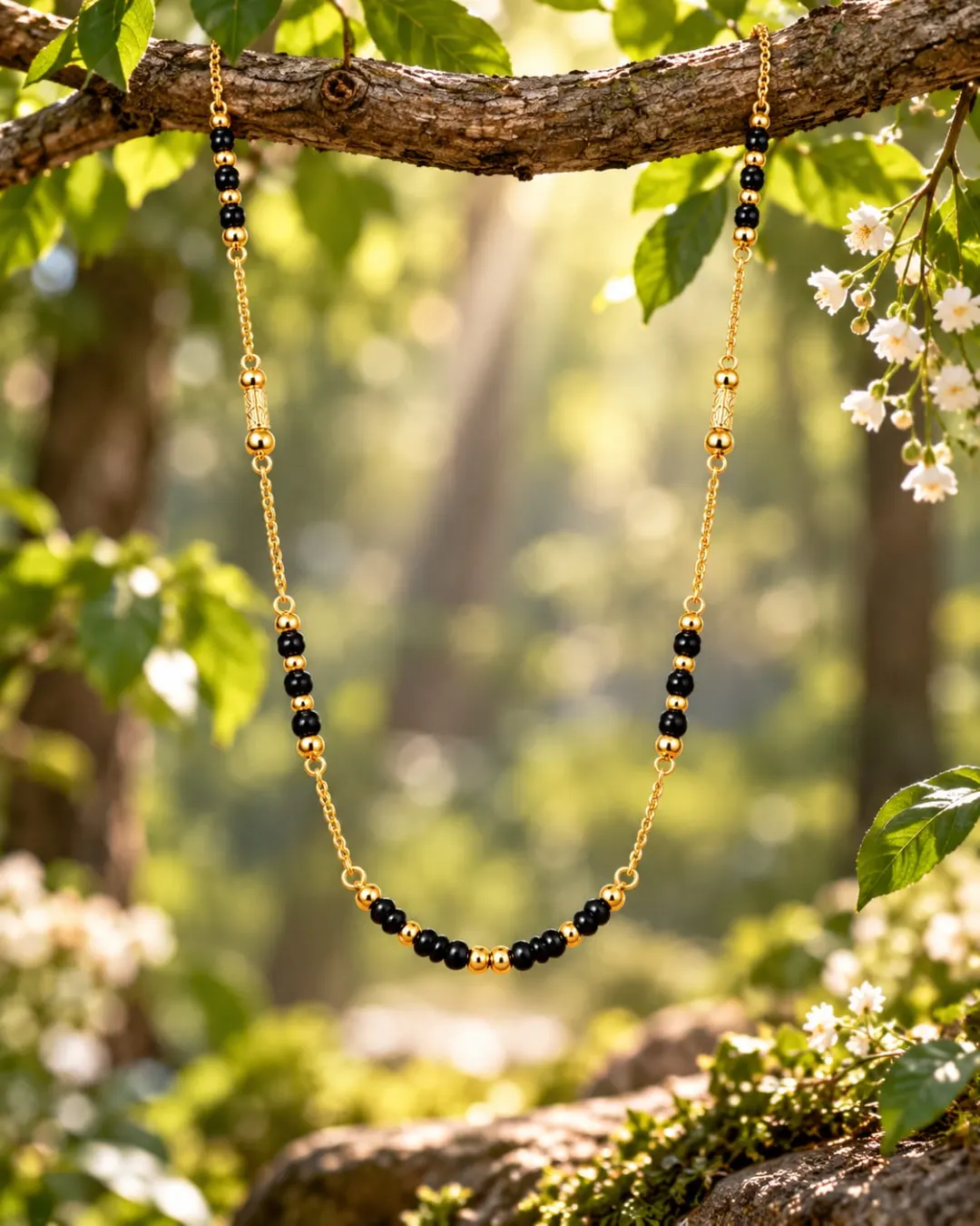 CLASSIC MINIMAL BLACK BEAD MANGALSUTRA
