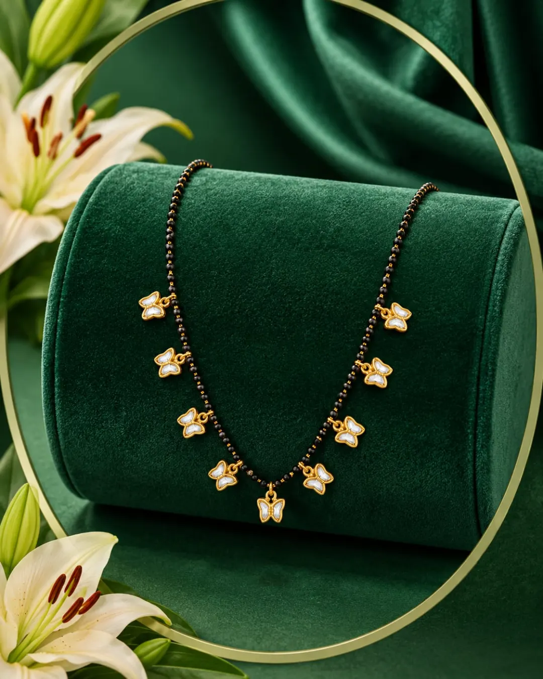 GOLDEN BUTTERFLY CHARM MANGALSUTRA