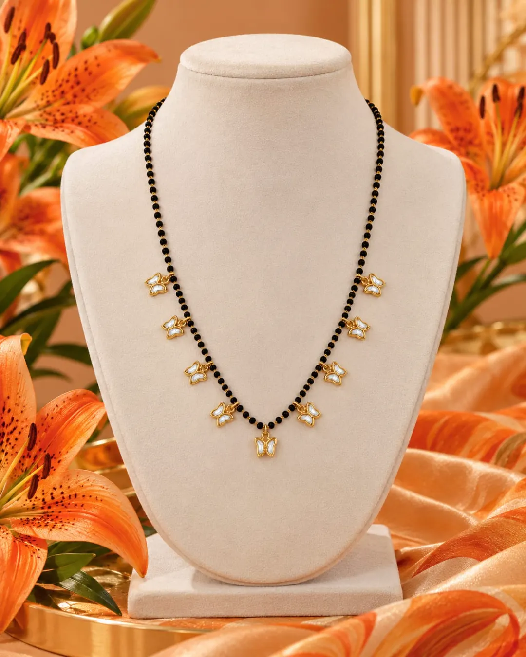 GOLDEN BUTTERFLY CHARM MANGALSUTRA