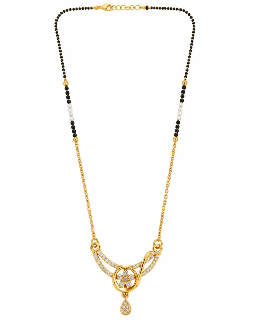 ROYAL FLORAL SWIRL DROP MANGALSUTRA
