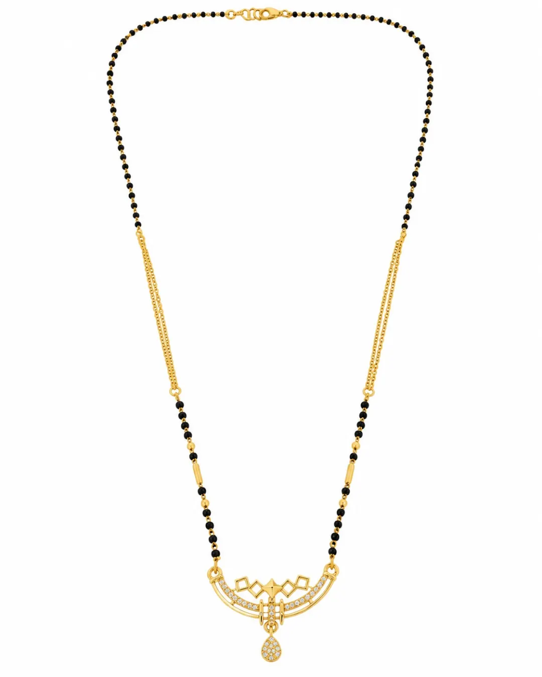ROYAL GOLDEN CRESCENT DROP MANGALSUTRA